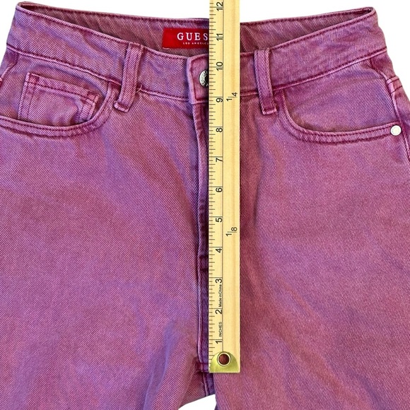 Guess Mauve Purple Pink Denim Wide Leg High Rise Pants 25 - Picture 3 of 9